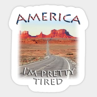 America - Arizona - road to Monument Valley Sticker